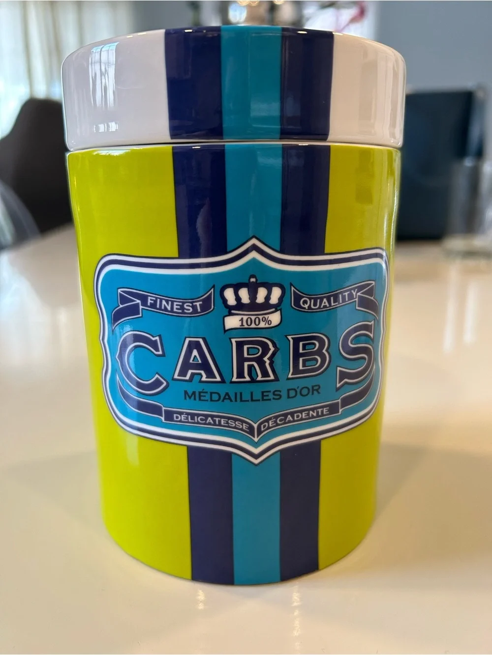 Jonathan Adler Carbs Ceramic Canister Carnaby Jar